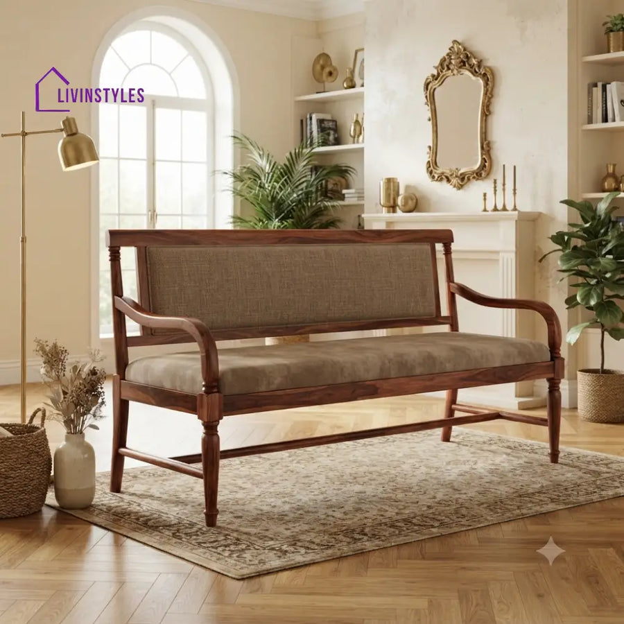 Verbena Wooden Bench for Living Room | Bedroom | Extra Seating