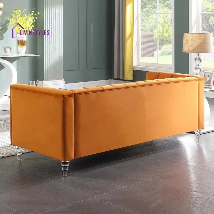 Veronika 3 Seater Sofa in Orange colour