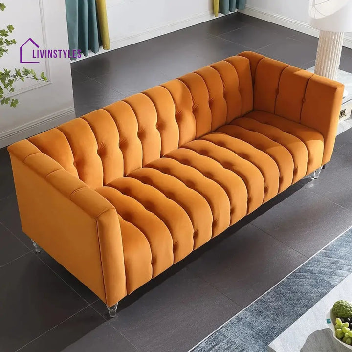 Veronika 3 Seater Sofa in Orange colour