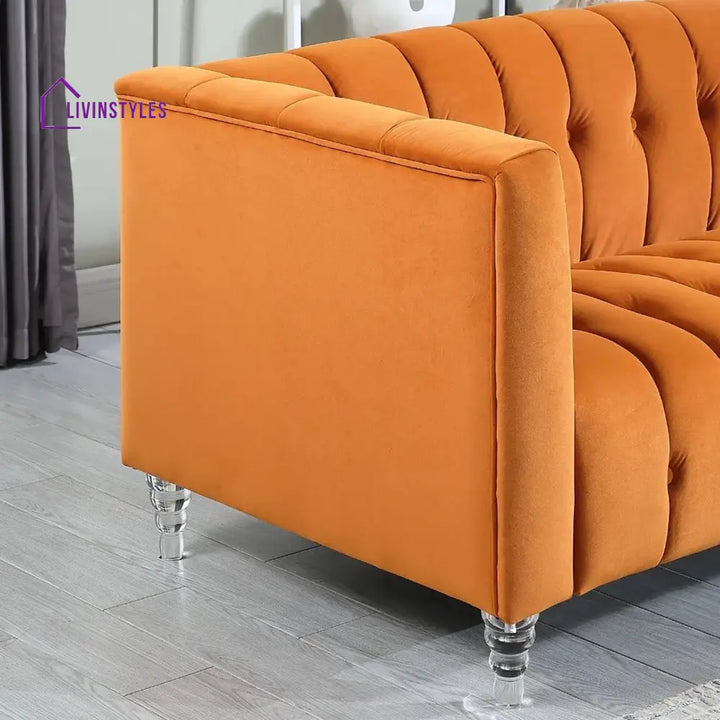 Veronika 3 Seater Sofa in Orange colour