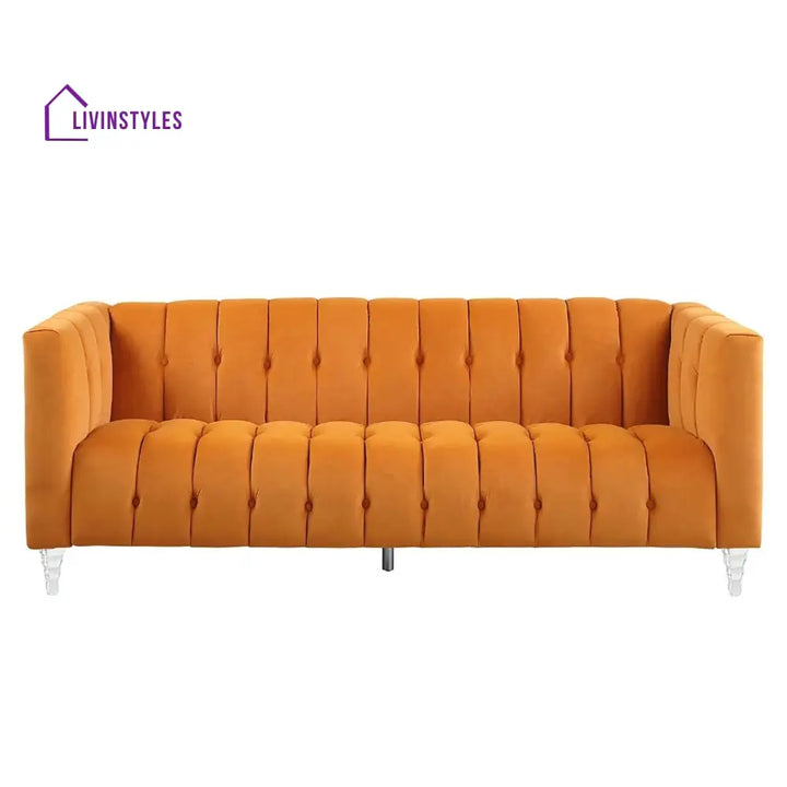 Veronika 3 Seater Sofa in Orange colour