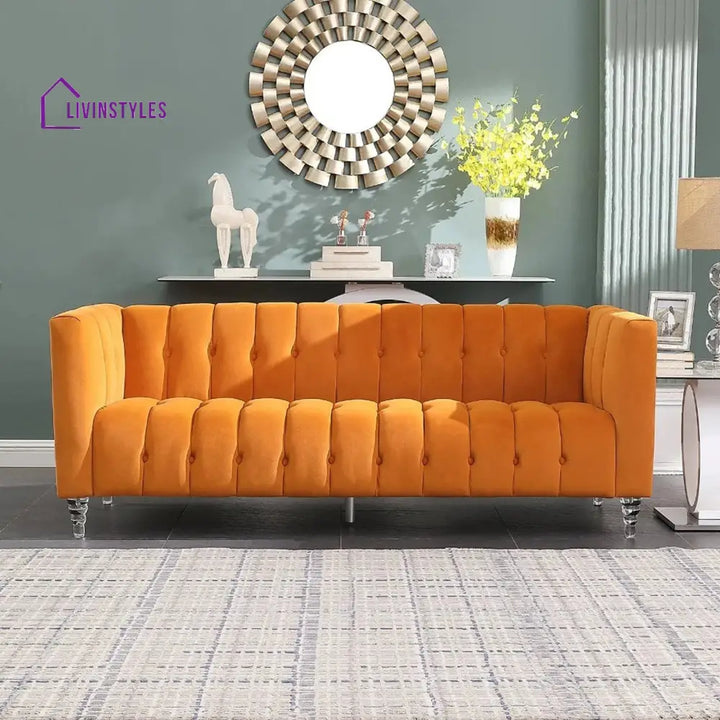 Veronika 3 Seater Sofa in Orange colour