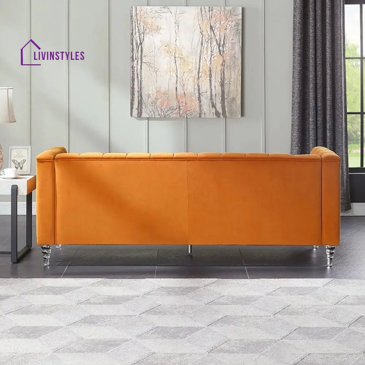 Veronika 3 Seater Sofa in Orange colour