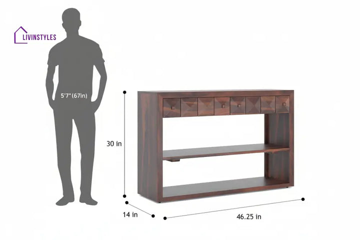 Veronika Sheesham Wood Console Table for Living Room