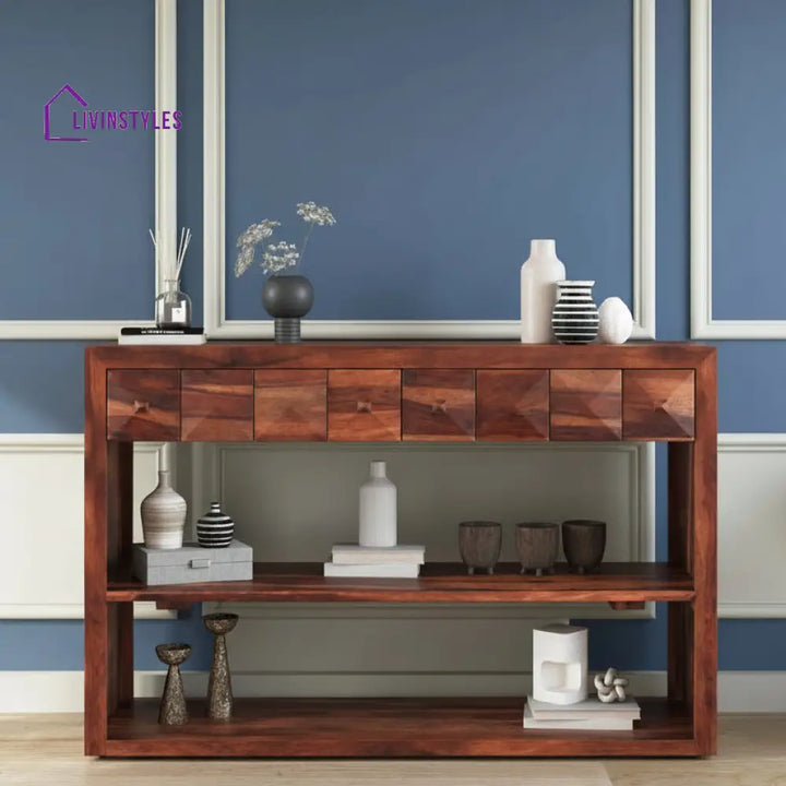 Veronika Sheesham Wood Console Table for Living Room