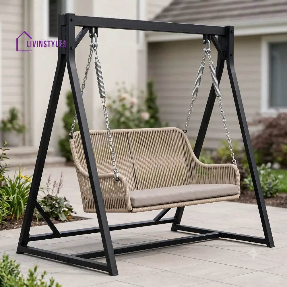 Veronique Outdoor 2 Seater Swing Chair with Stand | Premium Finish Product Online