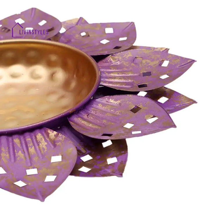 Versatile Colorful Flower Cutout Decor Design Urli | 12 Inches