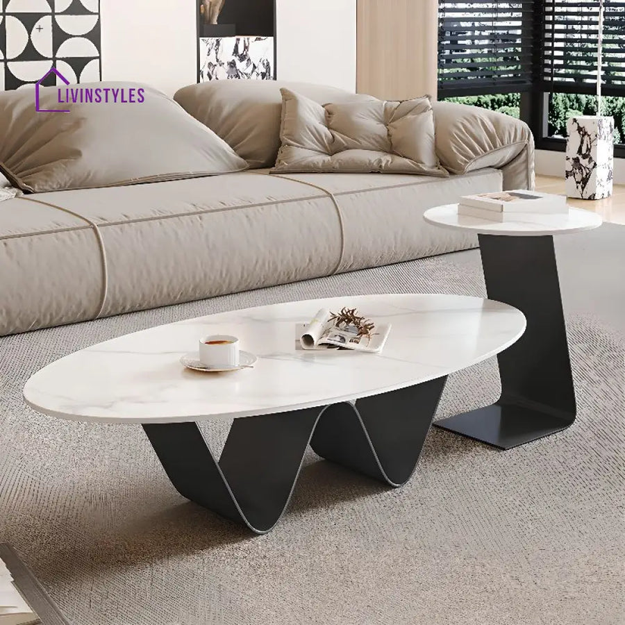 Viaan Stainless Steel Coffee Table for Living Room