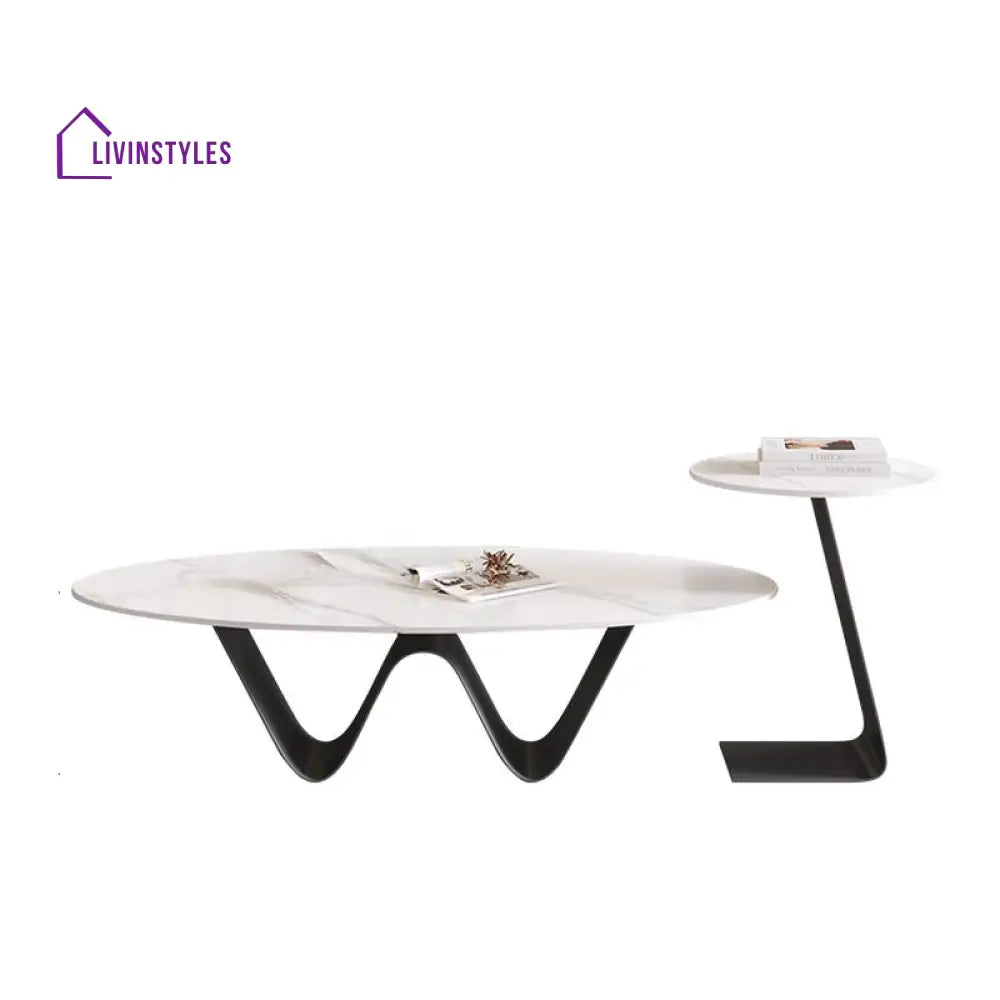 Viaan Stainless Steel Coffee Table for Living Room
