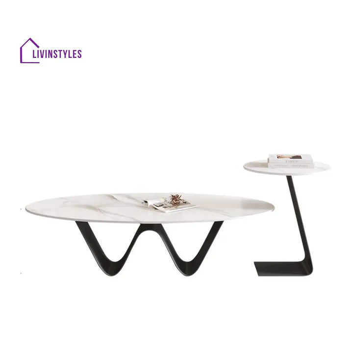 Viaan Stainless Steel Coffee Table for Living Room