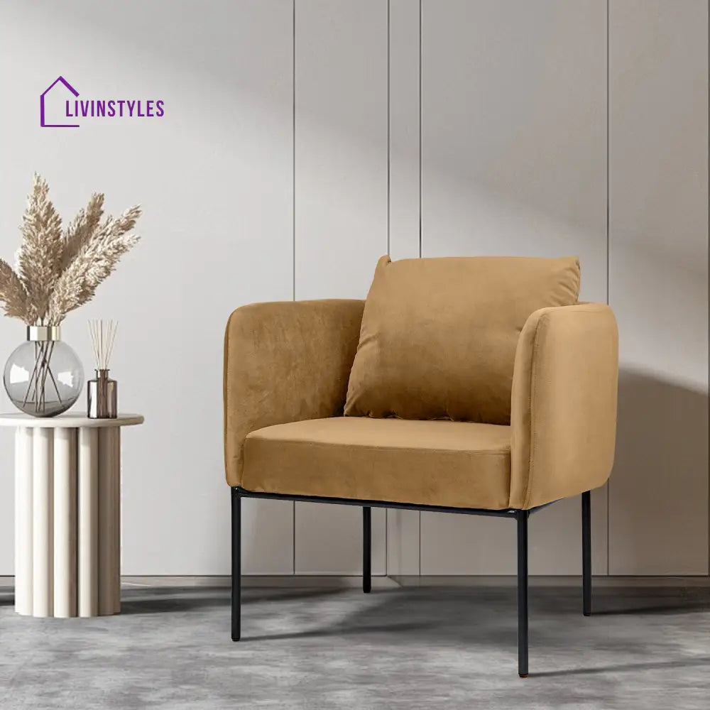 Vianna Metal and Fabric Arm Chair | Living Room Chair | Lounge Chair