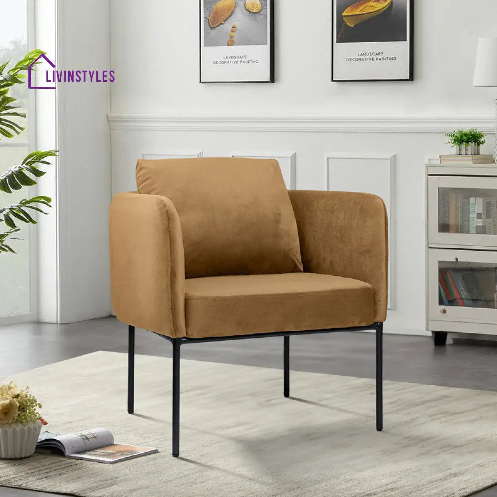 Vianna Metal and Fabric Arm Chair | Living Room Chair | Lounge Chair