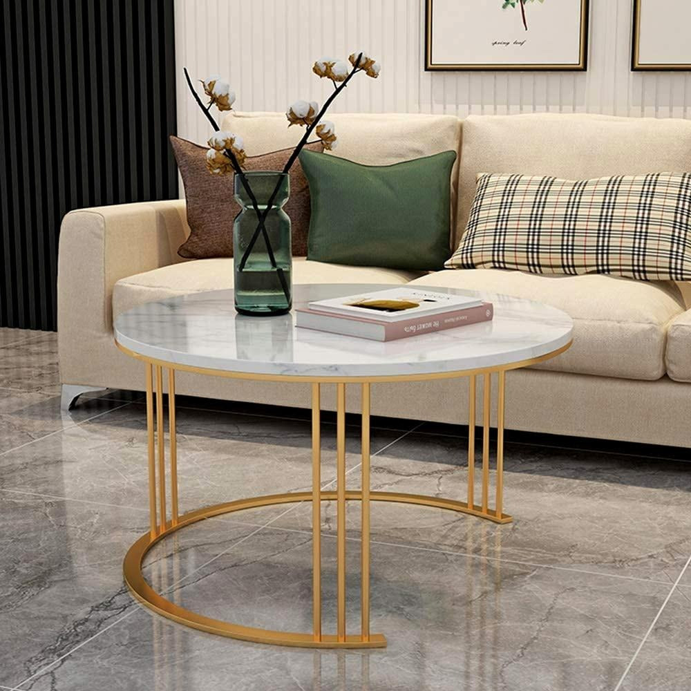 Classic Designer Tethered Iron Stand Coffee Table Set of 2 Table