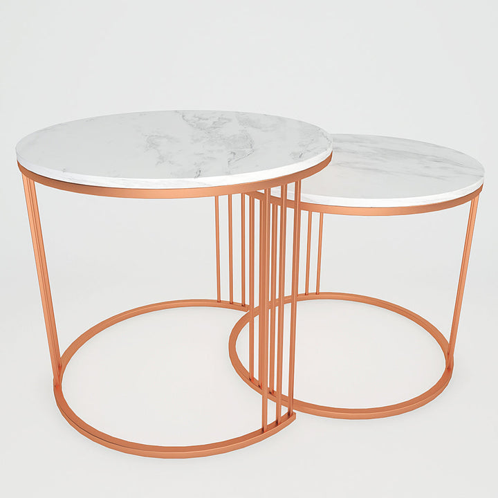 Classic Tethered Copper Nesting Table Set of 2 Table