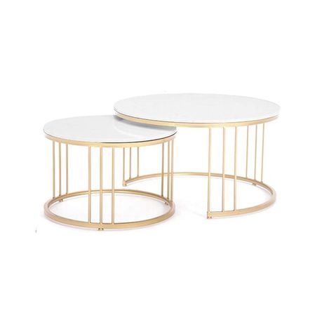 Classic Tethered Metallic Premium Table Set of 2 Table
