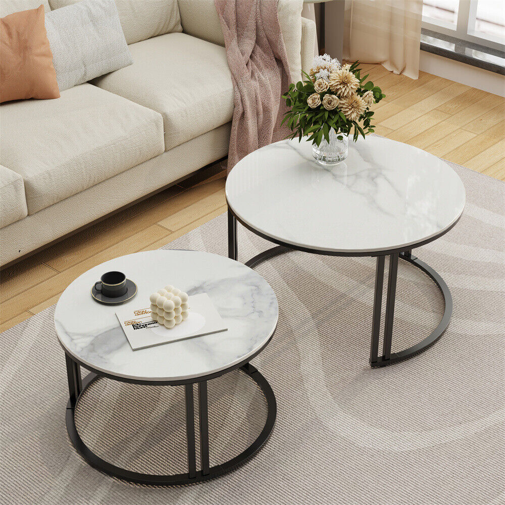 Duo Black Nesting Tables Set Of 2 Table
