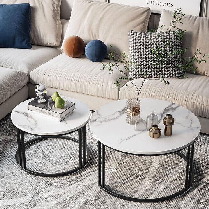 Duo Black Nesting Tables Set Of 2 Table