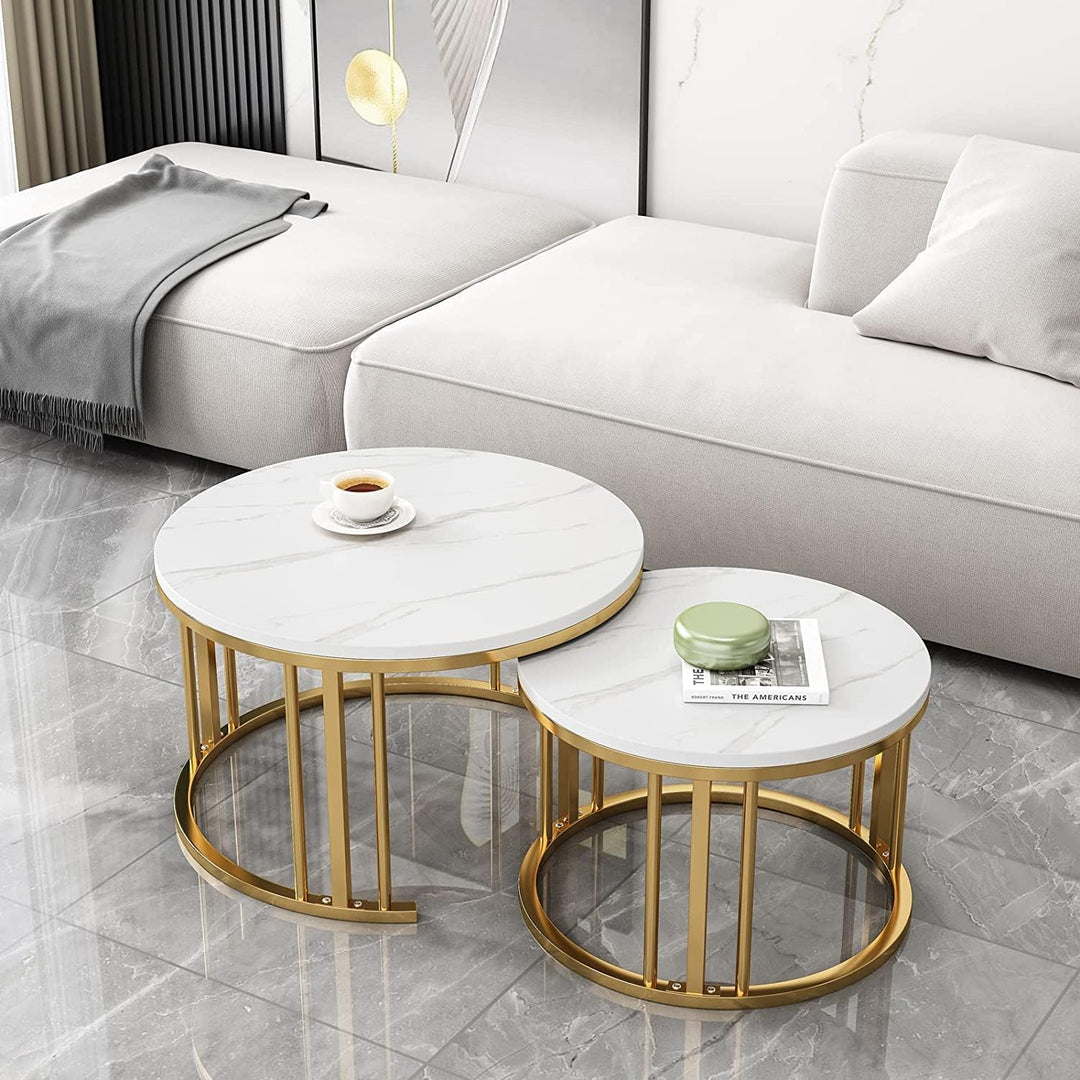 Elegant Modern Minimalist Stylish Nesting Coffee Table Table