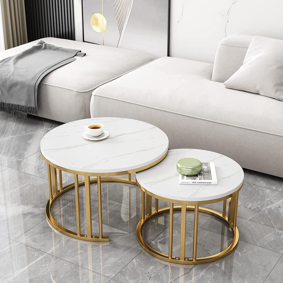 Elegant Modern Minimalist Stylish Nesting Coffee Table Table