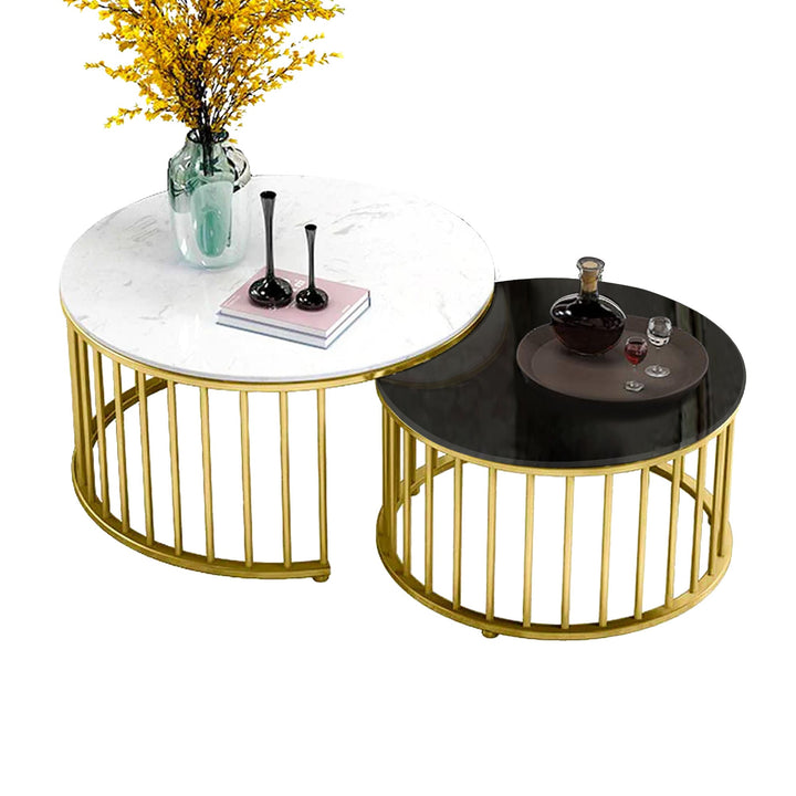 Premium Golden Caged Table Set of 2 Table