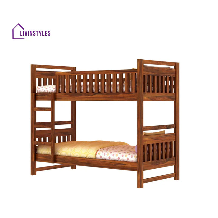 Victoria Solid Sheesham Wood Bunk Bed Without Storage Bunk Bed