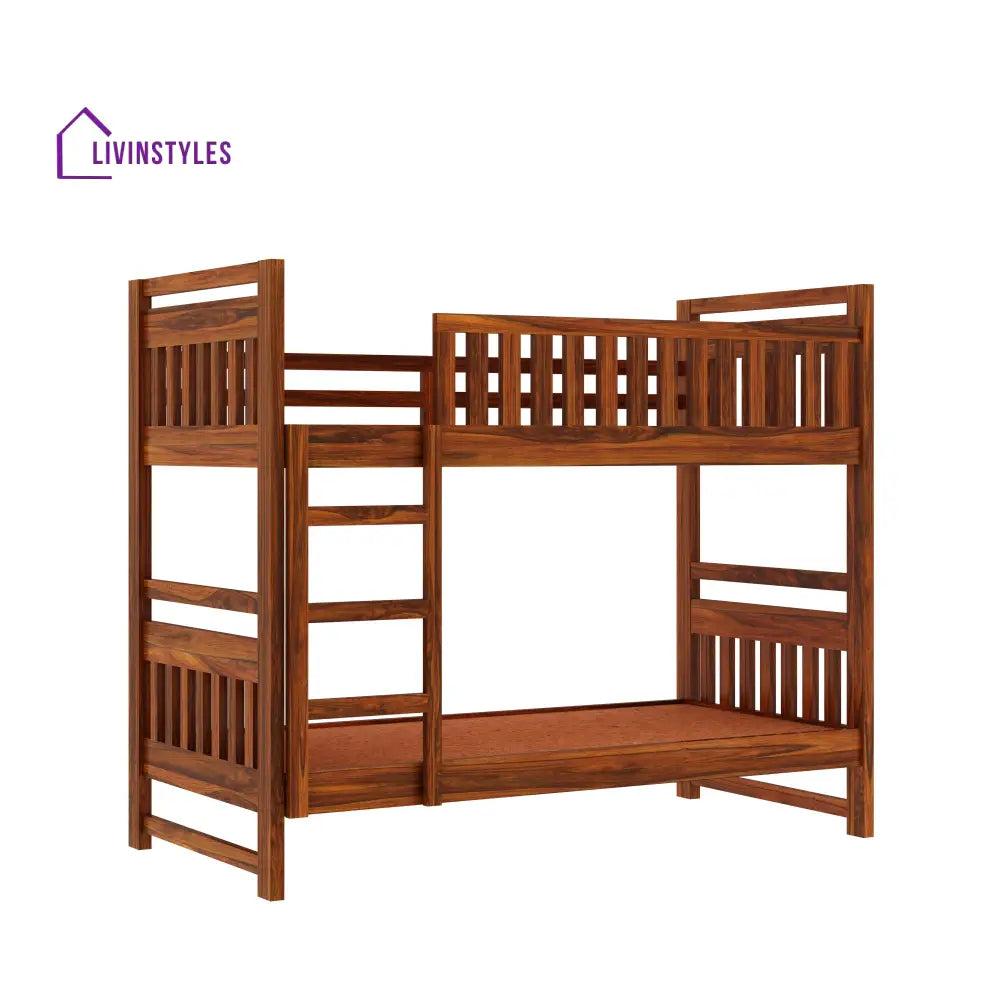 Victoria Solid Sheesham Wood Bunk Bed Without Storage Bunk Bed