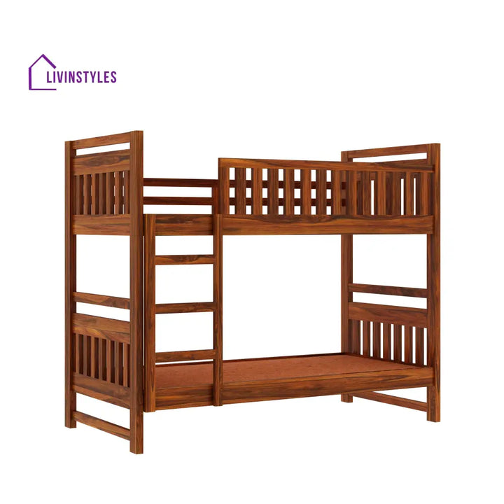 Victoria Solid Sheesham Wood Bunk Bed Without Storage Bunk Bed