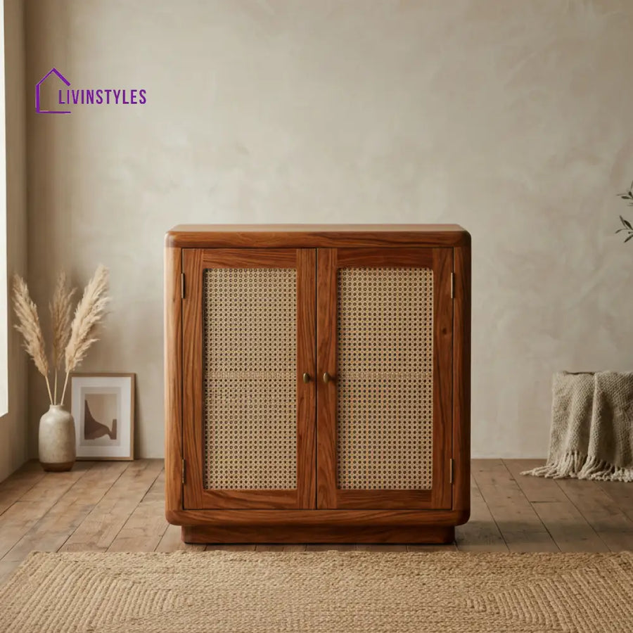 Victoria Solid Wood Sheesham Shoe Rack (Honey Finish)