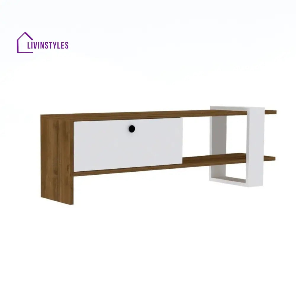 Victoria Wood Finish Tv Unit Stand for Living Room
