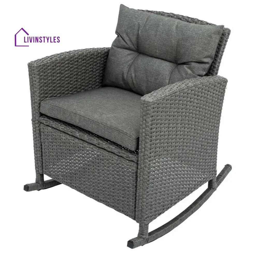 Vicy Outdoor Patio Seating Set 2 Chairs and 1 Table Set (Grey) - Coffee Table Sets