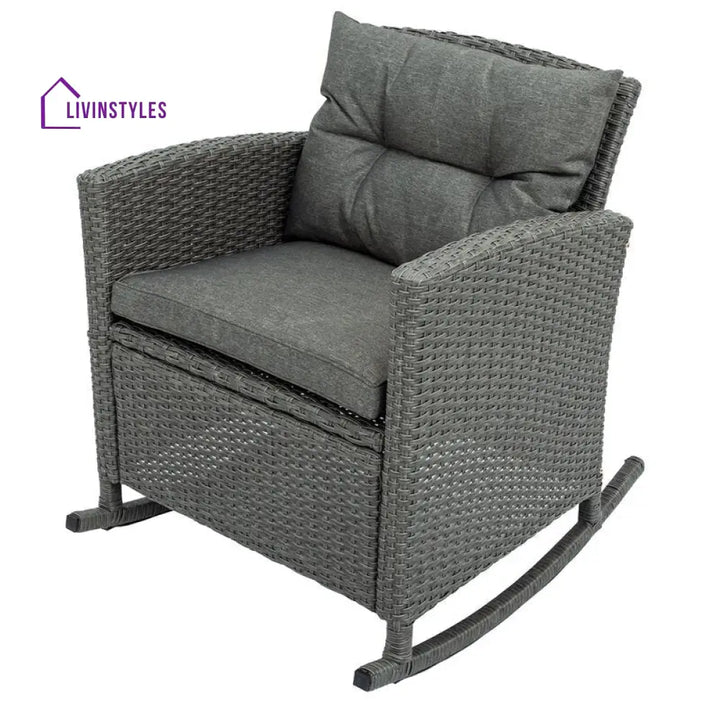 Vicy Outdoor Patio Seating Set 2 Chairs and 1 Table Set (Grey) - Coffee Table Sets
