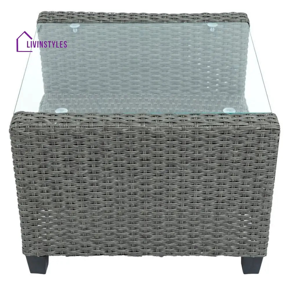 Vicy Outdoor Patio Seating Set 2 Chairs and 1 Table Set (Grey) - Coffee Table Sets