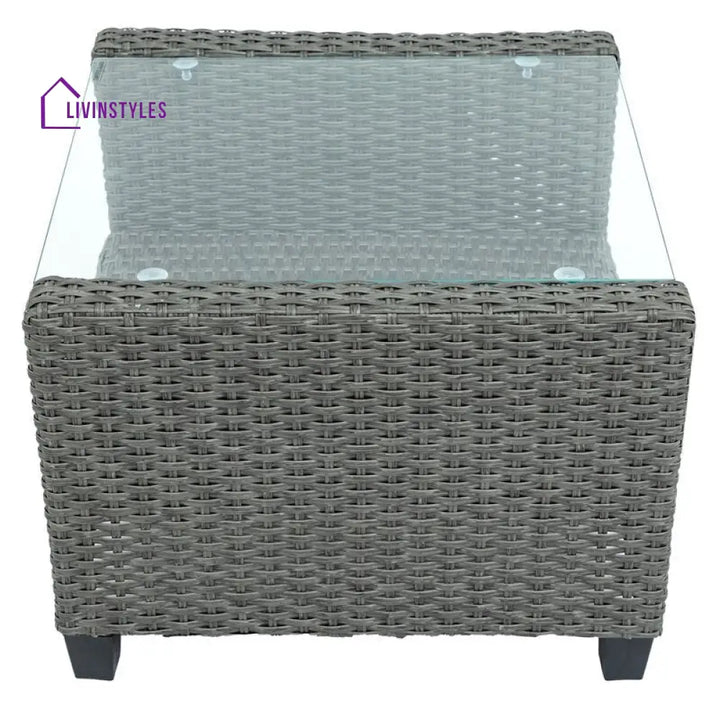 Vicy Outdoor Patio Seating Set 2 Chairs and 1 Table Set (Grey) - Coffee Table Sets