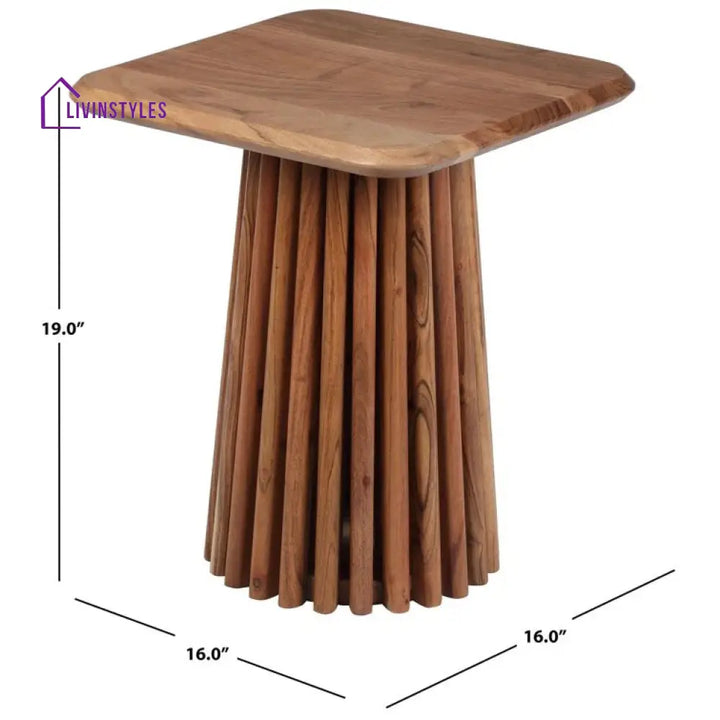 Vihaan Solid Wood Drink Table | End Table | Side Table for Living Room