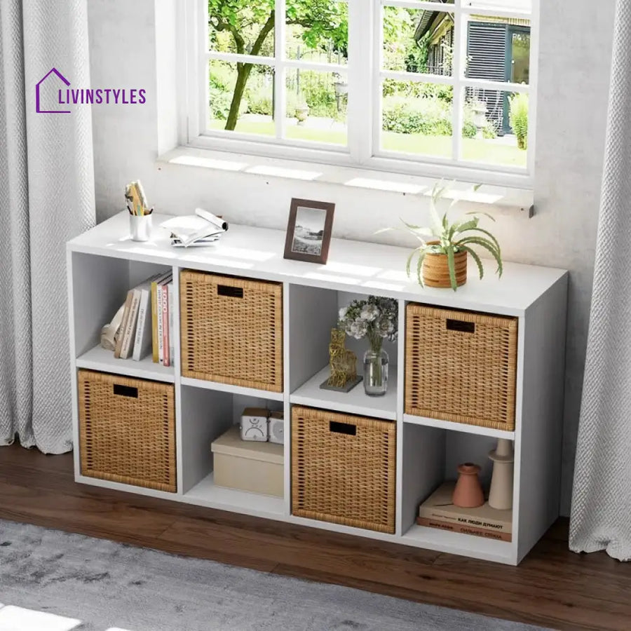 Vika Engineered Wood Bookshelves | Bookshelf for Living Room | Bedroom | Drawing Room | Study Room