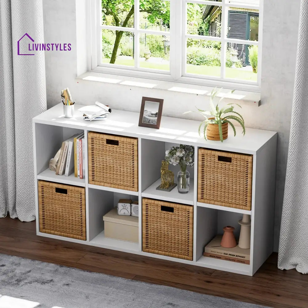 Vika Engineered Wood Bookshelves | Bookshelf for Living Room | Bedroom | Drawing Room | Study Room