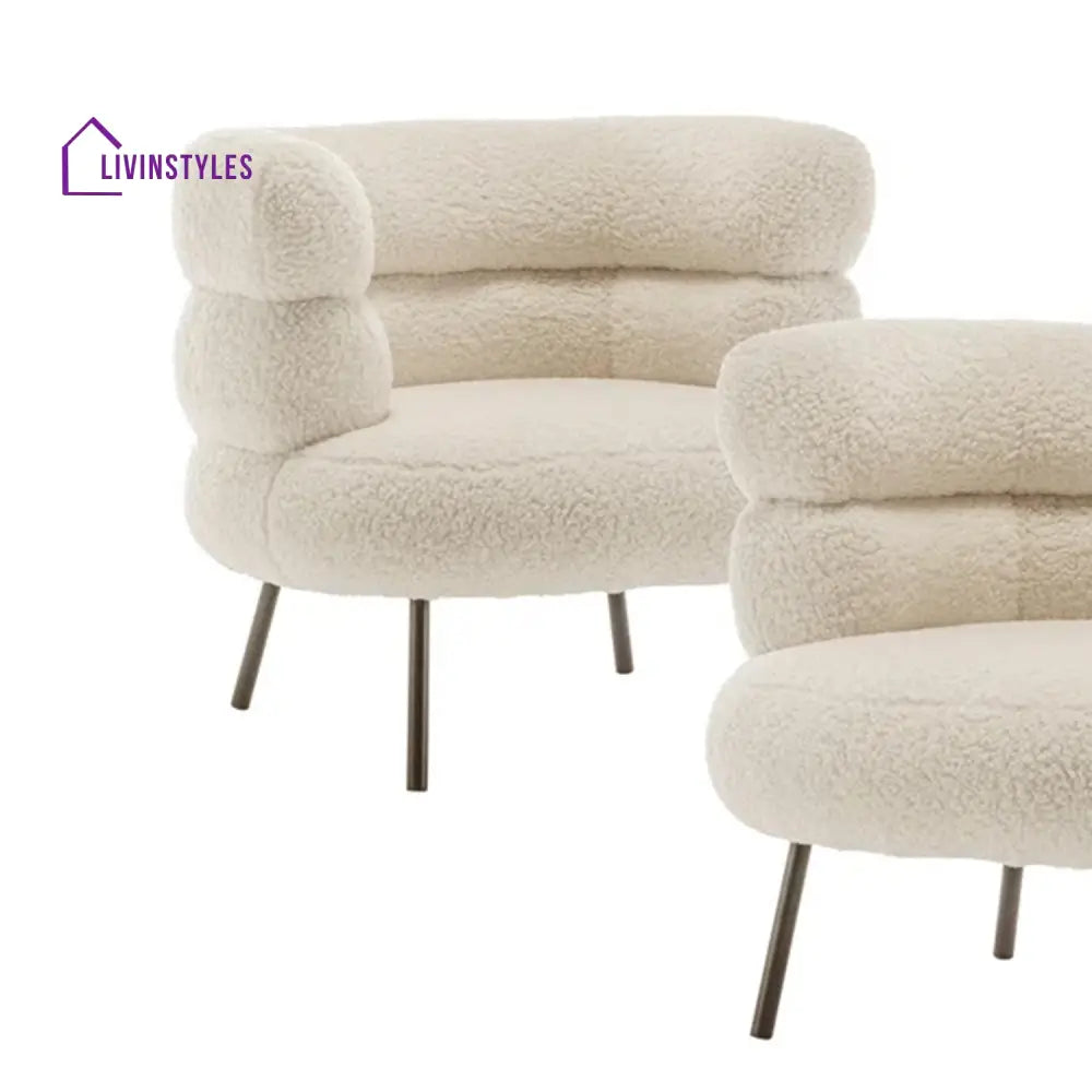 Vikentiy Exquisite Boucle Accent Chair Design Beige - One Chair Furniture