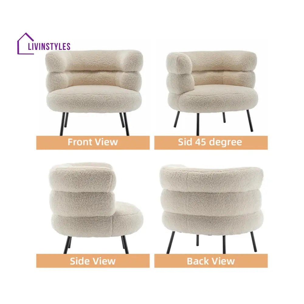 Vikentiy Exquisite Boucle Accent Chair Design Beige - One Chair Furniture