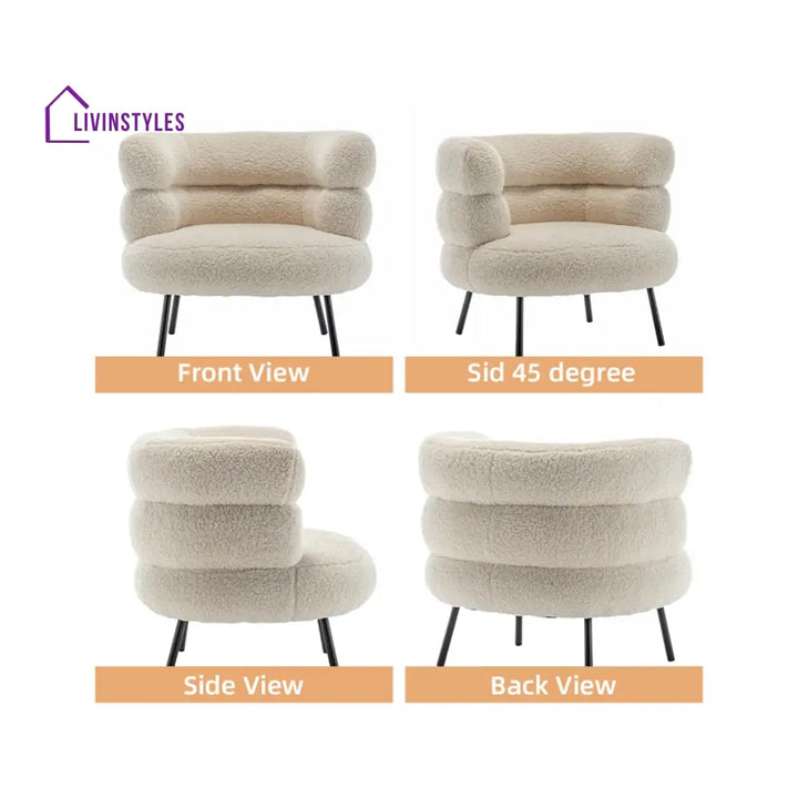 Vikentiy Exquisite Boucle Accent Chair Design Beige - One Chair Furniture