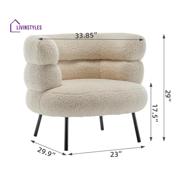 Vikentiy Exquisite Boucle Accent Chair Design Beige - One Chair Furniture