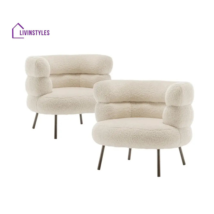 Vikentiy Exquisite Boucle Accent Chair Design Beige - One Chair Furniture