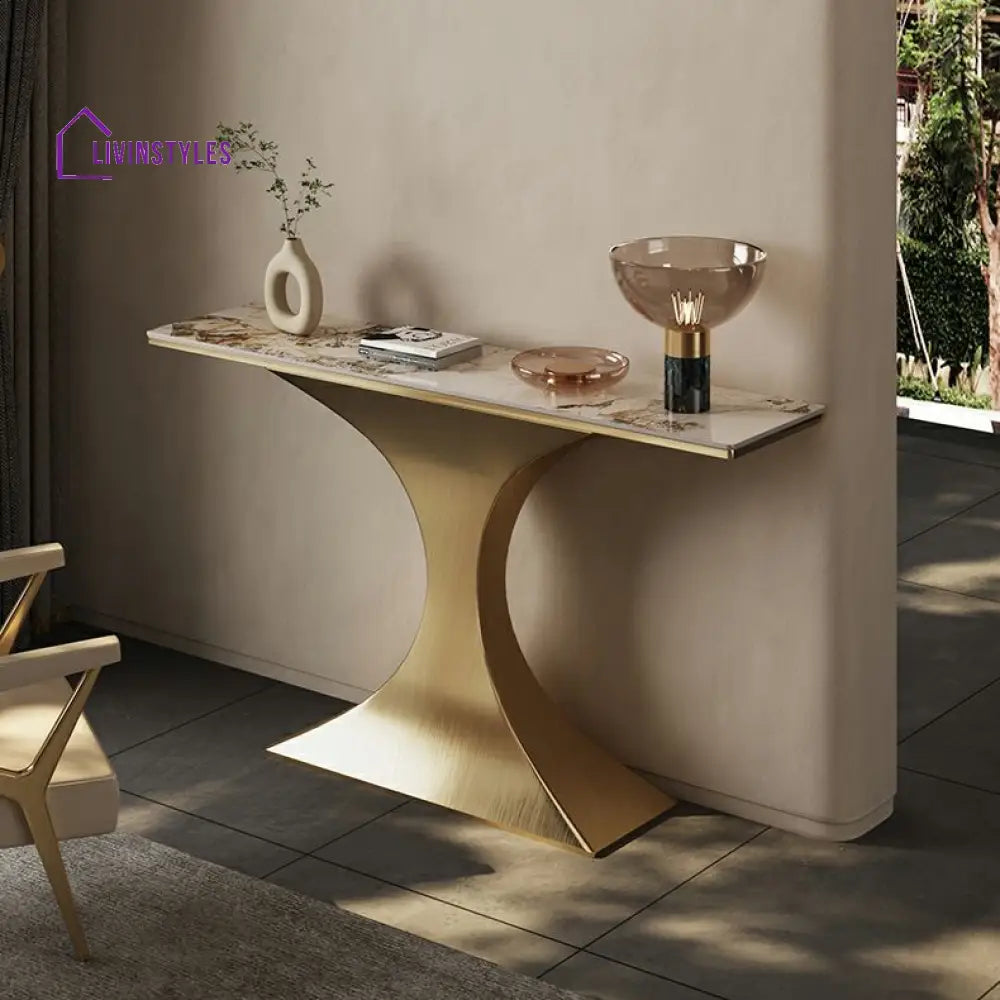 Viktor Stainless Steel Console Table for Living Room