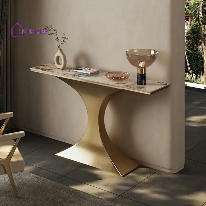 Viktor Stainless Steel Console Table for Living Room
