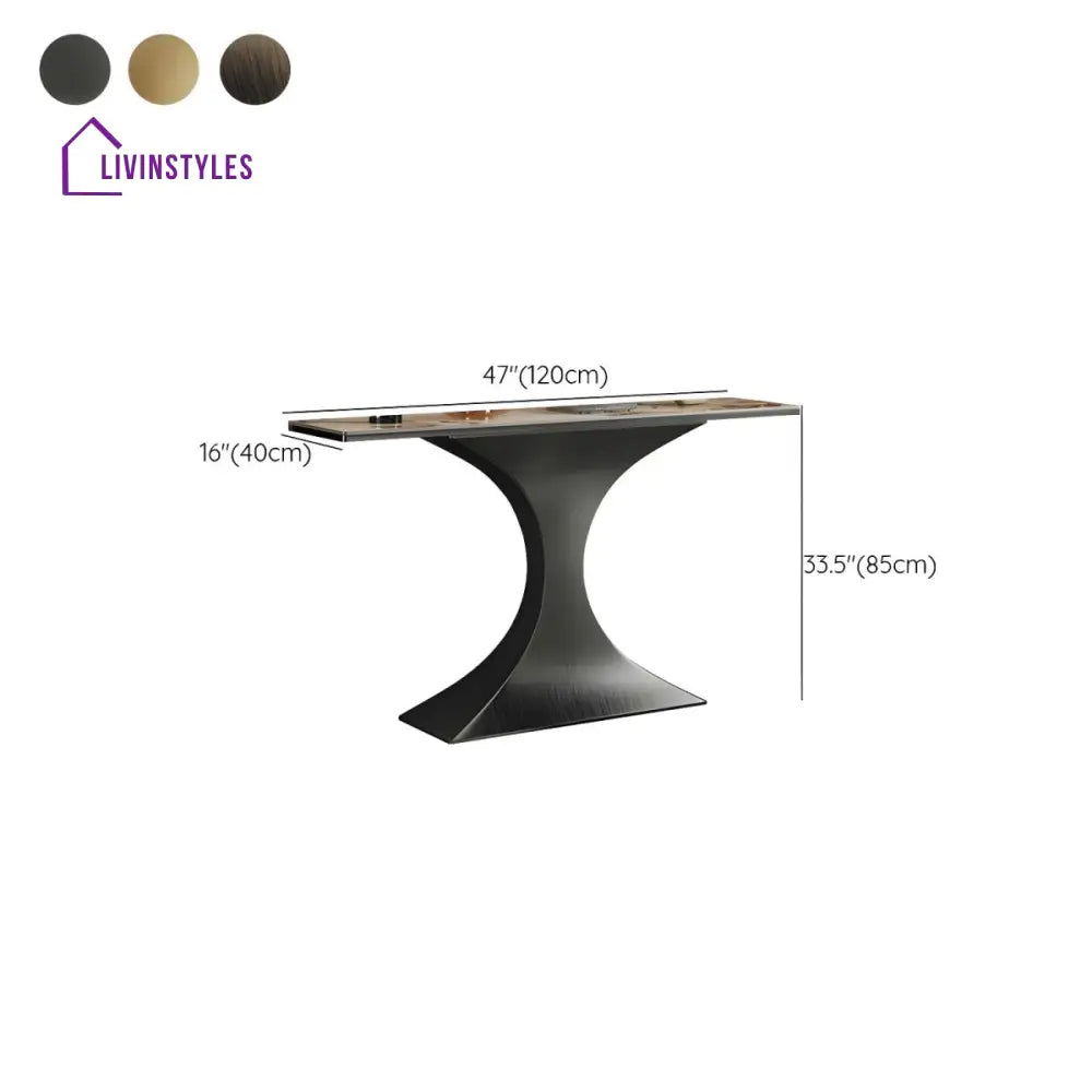 Viktor Stainless Steel Console Table for Living Room