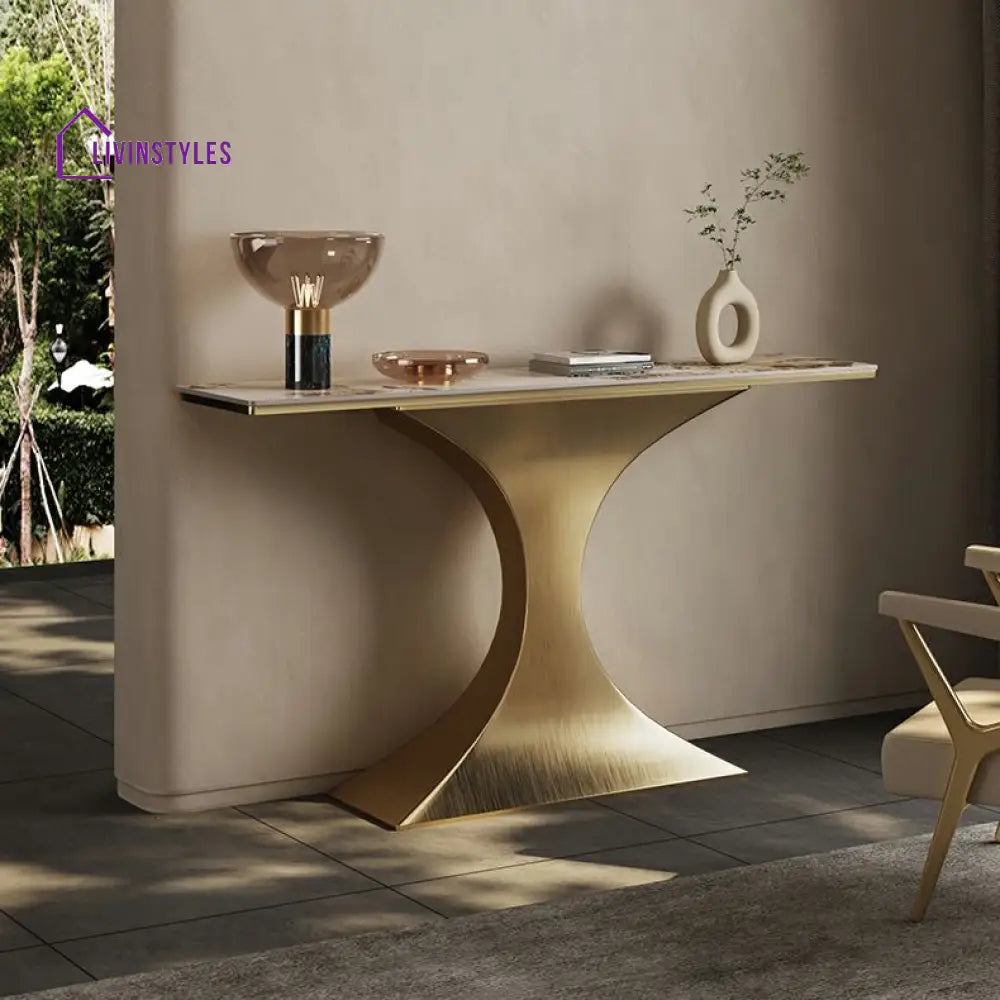 Viktor Stainless Steel Console Table for Living Room