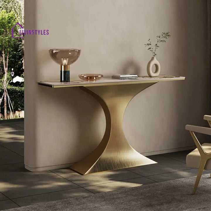 Viktor Stainless Steel Console Table for Living Room