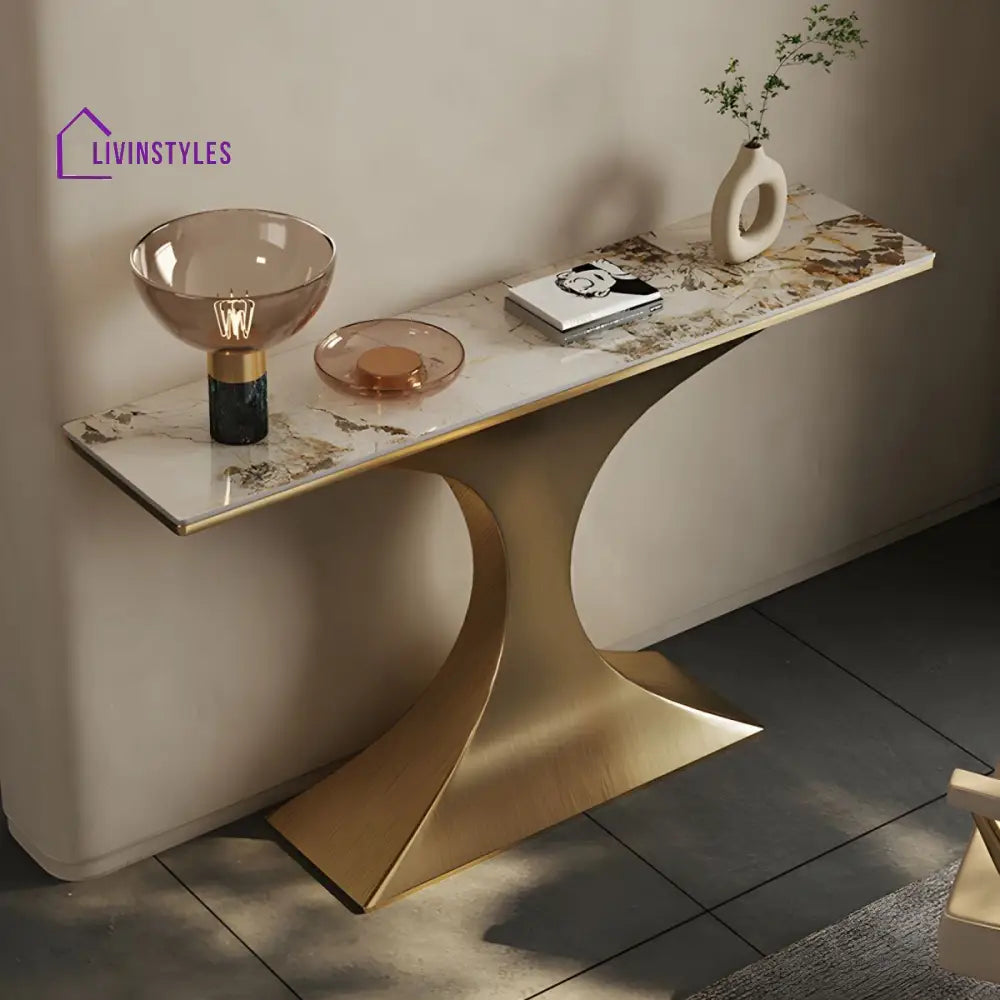 Viktor Stainless Steel Console Table for Living Room