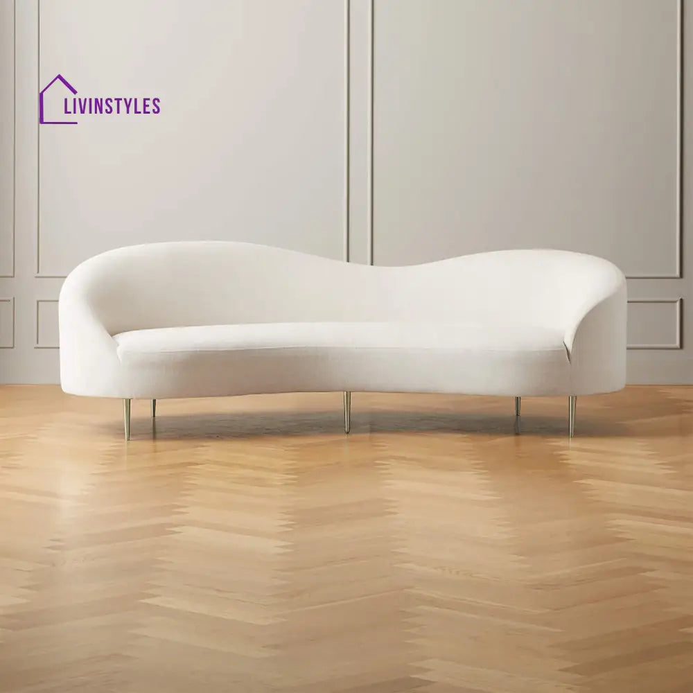 Viktoria 3 Seater Sofa in Grey Colour for Living Room