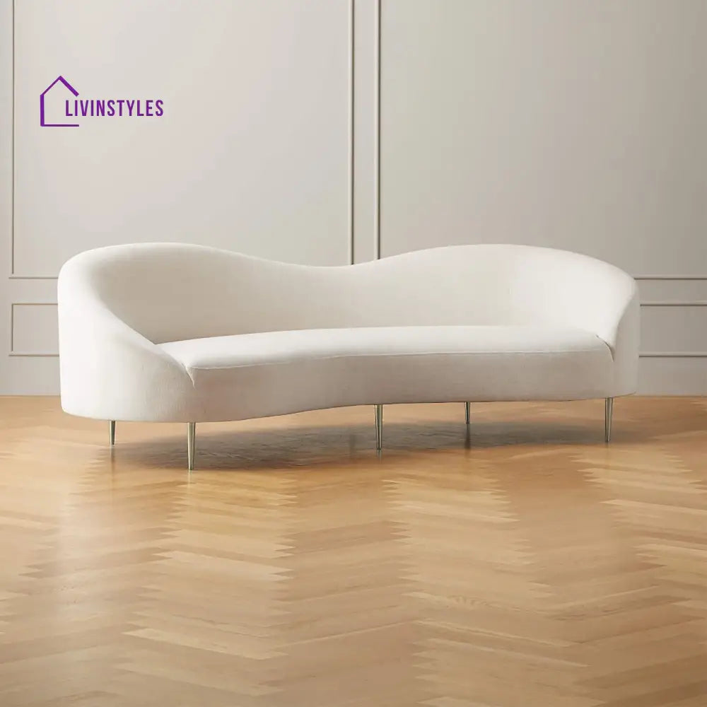 Viktoria 3 Seater Sofa in Grey Colour for Living Room