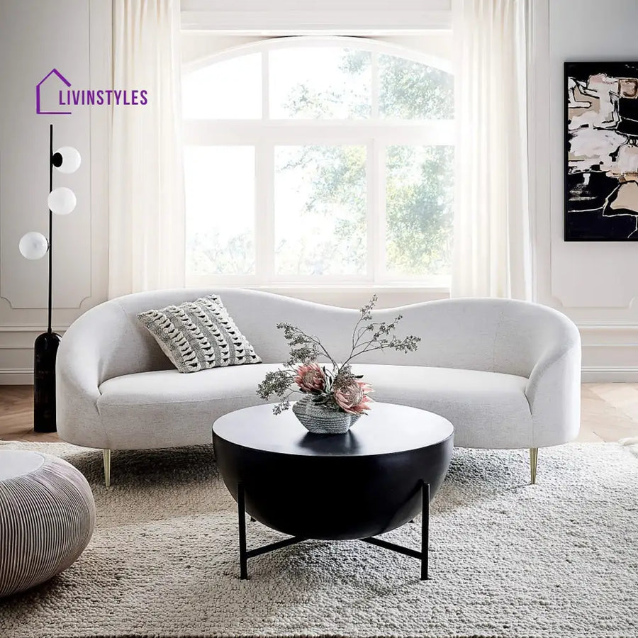 Viktoria 3 Seater Sofa in Grey Colour for Living Room
